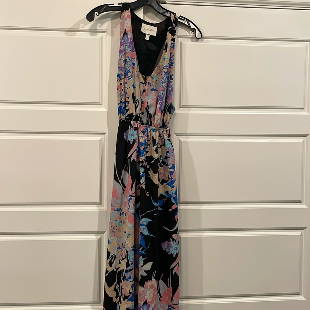 Yumi Kim Black and Blue Floral Maxi Dress - Picture 2 of 8